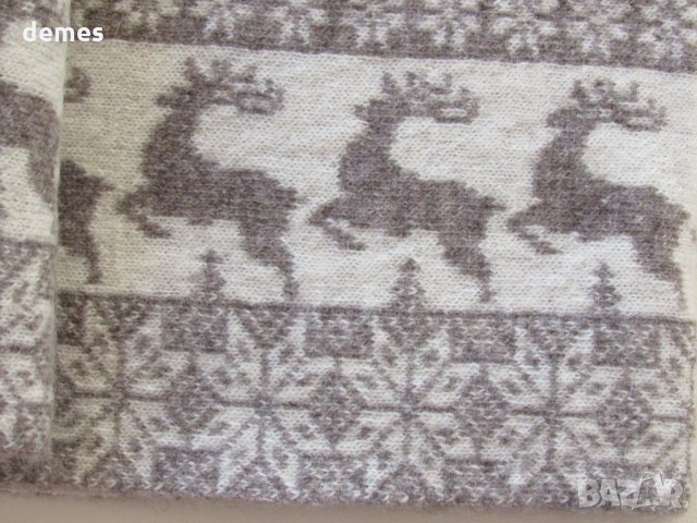  Шал в алпийска шарка, 100% органична вълна , Монголия-7, снимка 6 - Шапки - 25966160