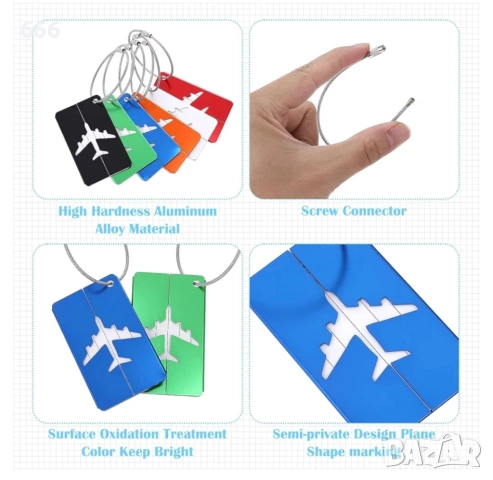 6 броя етикети за багаж за пътуване, снимка 7 - Други стоки за дома - 52940894