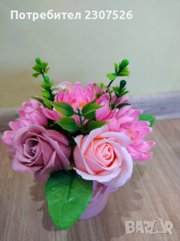 Сапунени цветя , снимка 8 - Изкуствени цветя - 44767487