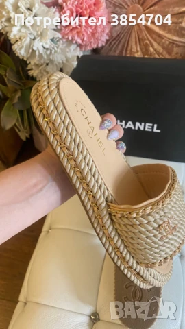 Чехли Шанел*н.38*Chanel braided slippers, снимка 7 - Чехли - 51026486