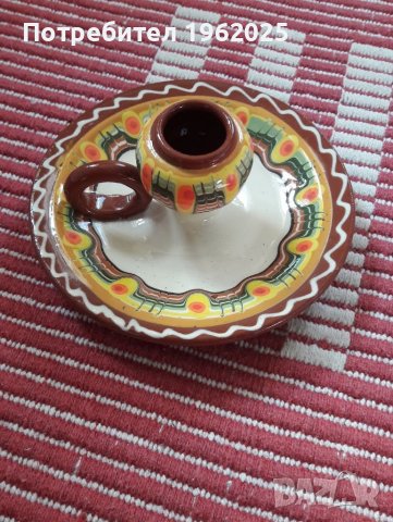 Автентични Керамични съдове - Гърне, Кана ,Свещник и Пепелник