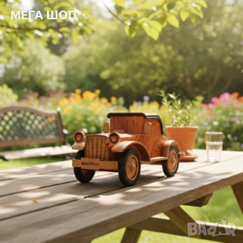 Bluetooth радио колонка A9, 5W, 1500mAh — стилен дървен дизайн, снимка 3 - Други - 53918082