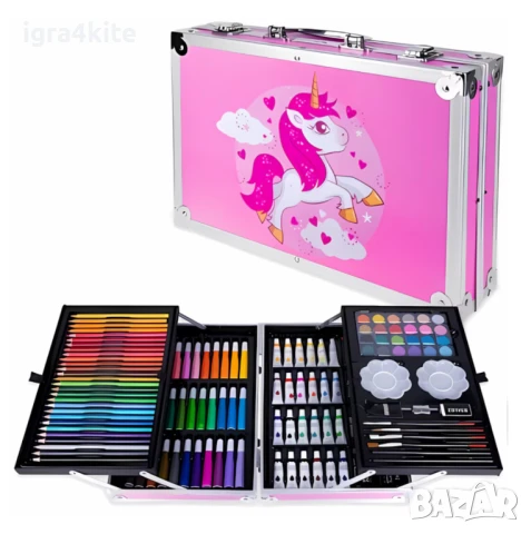 Луксозни големи комплеки за момче и момиче със 155 бр. рисуване и оцветяване с метална рамка и закоп, снимка 9 - Рисуване и оцветяване - 51344269