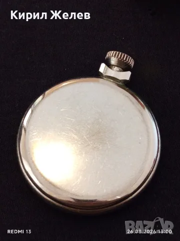 Стар джобен часовник INGERSOLL MADE IN BRITAIN рядък за КОЛЕКЦИОНЕРИ 53622, снимка 6 - Антикварни и старинни предмети - 55816059
