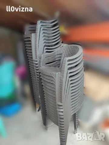 Пластмасови столове кафяви 