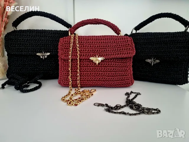 Ръчно плетени дамски чанти, снимка 2 - Чанти - 56226864
