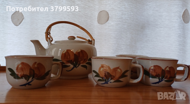 Китайски чайник с 4 чашки от 70г , снимка 9 - Сервизи - 44744722