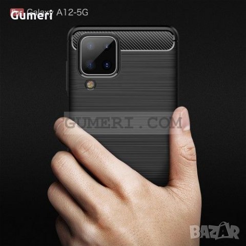 Samsung Galaxy A12 Карбонов удароустойчив гръб , снимка 4 - Калъфи, кейсове - 31603025