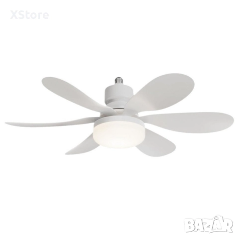 Модерна вентилаторна лампа с форма на цвете, LED осветление, дистанционно, 40W, 1200 лумена, снимка 4 - Лед осветление - 51029948