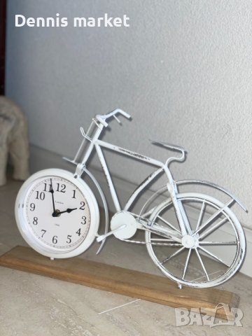 Ретро Часовник колело, бял