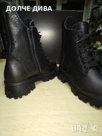 НАМАЛЕНИЕ-Дамски боти естествена кожа м. 315 черни, снимка 3 - Дамски боти - 42642404
