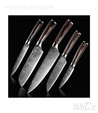 НОЖОВЕ ГОТВАРСКИ ОТ ДАМАСКА СТОМАНА - код 2564, снимка 11 - Прибори за хранене, готвене и сервиране - 33931487