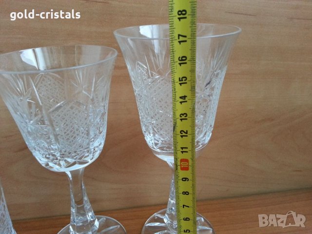Кристални чаши  Зорница лукс, снимка 6 - Антикварни и старинни предмети - 35509878