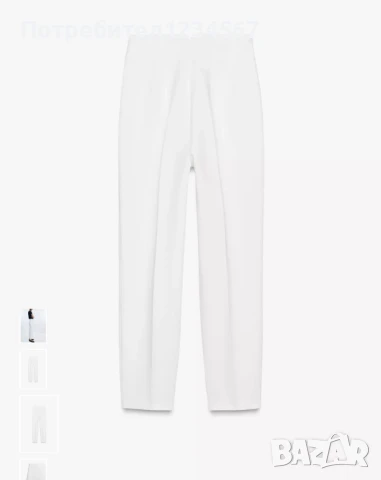 НОВ бял панталон на Zara, снимка 8 - Панталони - 51355839