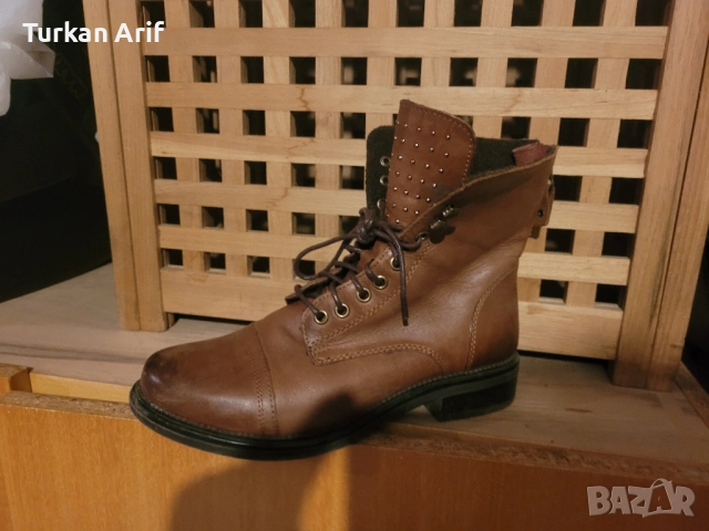 Дамски боти от естествена кожа , снимка 3 - Дамски боти - 52331426
