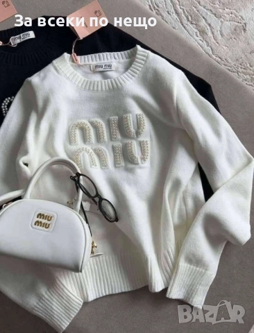 Miu Miu Дамска Блуза С Дълъг Ръкав - 4 Налични Цвята Код LFS654, снимка 5 - Блузи с дълъг ръкав и пуловери - 51625355