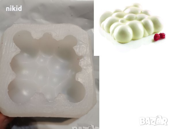3D Малък Облак мехури балони силиконова форма молд десерт мус сладкиш, снимка 1 - Форми - 31387160