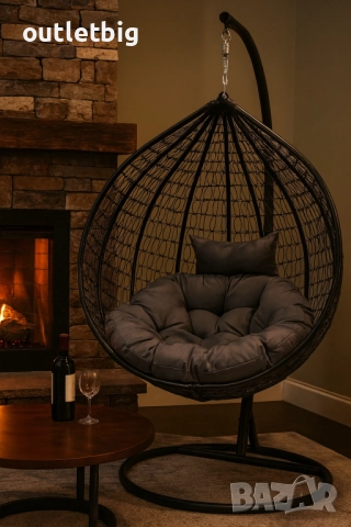 Градинска висяща люлка тип гнездо,яйце–Промоция!, снимка 7 - Градински мебели, декорация  - 52301850