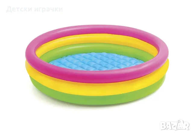 Детски надуваем басейн Intex Sunset Glow, среден, 147 x 33 см, PVC, 275 литра, цветен, снимка 3 - Басейни и аксесоари - 49925820