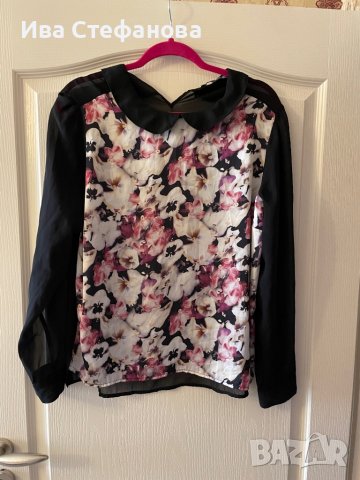 Страхотна блуза топ с 3D теменушки , снимка 2 - Блузи с дълъг ръкав и пуловери - 37835208