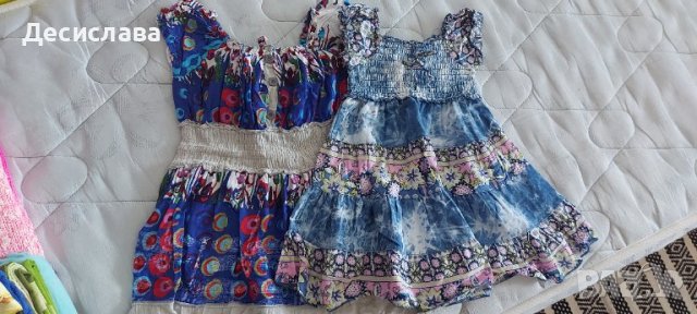 Памучни роклички за момиченце размер 4-5 години