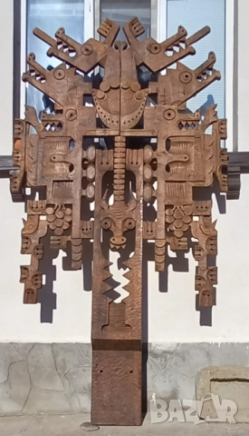 Дърворезба/Пано(голямо) 3 метра , уникат пано на проф.Кънчо Цанев, снимка 9 - Декорация за дома - 48384400