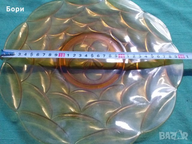 Българско цветно стъкло, снимка 2 - Чинии - 34274232