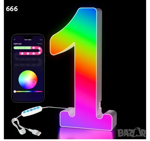 LED светеща цифра 1, снимка 5 - Друга електроника - 55994144