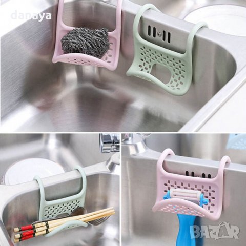 1672 Регулираща силиконова поставка за гъба органайзер за кухня баня, снимка 6 - Органайзери - 30099518