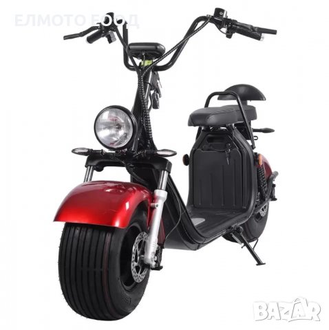 Електрически скутер тип Чопър модел HR2-1 в червен цвят, снимка 2 - Мотоциклети и мототехника - 39585296