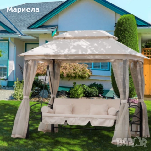 Луксозна градинска шатра с люлка и функция сън за пълен релакс, снимка 8 - Градински мебели, декорация  - 53337577