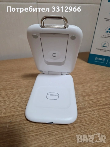 MagLeap Wireless Charging Stand – сгъваемо, магнитно 3-в-1 безжично зарядно , снимка 2 - Друга електроника - 54016402