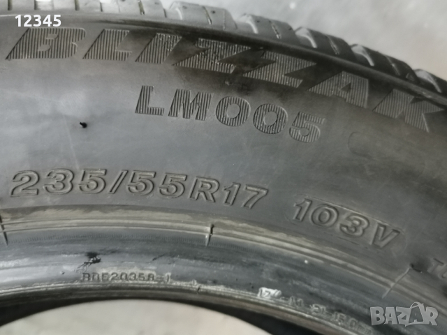 235/55R17 bridgestone dot 2020-№239, снимка 5 - Гуми и джанти - 44585352