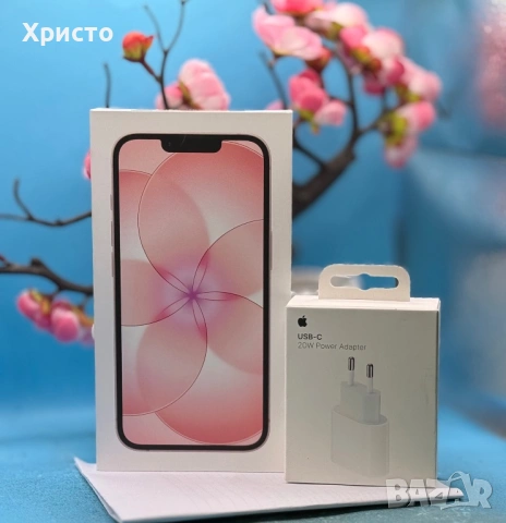 НОВ!!! Apple iPhone 17e, 256 GB, 5G, Soft Pink + подарък оригинален адаптер Apple  