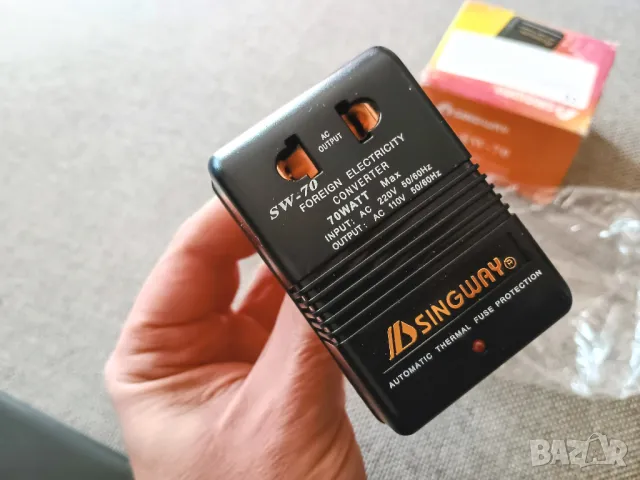 Singway® SW-70 transformer 220 to 110V, снимка 3 - Ресийвъри, усилватели, смесителни пултове - 50138232