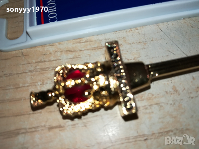 CORONATION-ROWENA MADE IN UK-ЗЛАТНА ЛЪЖИЧКА ОТ АНГЛИЯ 2902241833, снимка 4 - Колекции - 44533412