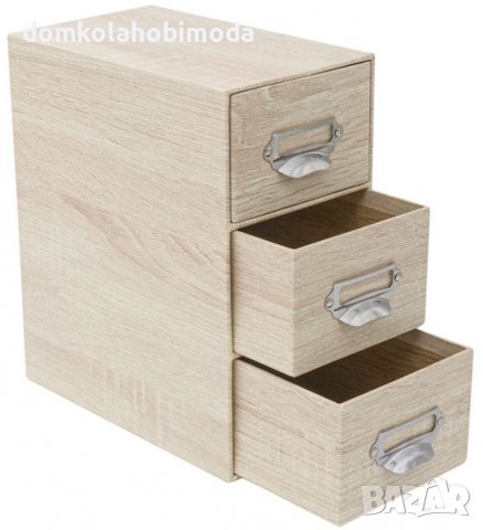 Офис органайзер за бюро/Дърво,3 Чекмеджета. 22x13x25.5 cm