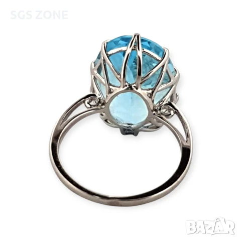 СУПЕР ПРЪСТЕН СРЕБРО 925 с TOPAZ SWISS , снимка 3 - Пръстени - 51218956