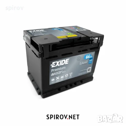 Акумулатор Exide Premium 12V 64Ah 640A EA640, снимка 1 - Части - 55701632