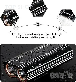 Предна светлина за каране на велосипед Нощен фар, снимка 4 - Аксесоари за велосипеди - 48791942