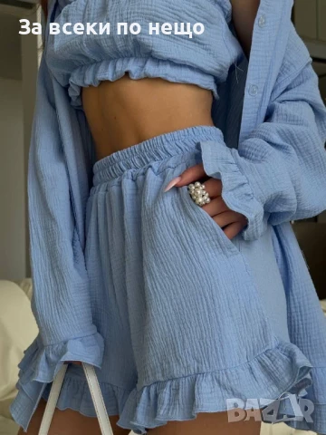 Дамски Летен Комплект👚🩳Дамски Къс Екип - Налични Различни Цветове Код A680, снимка 2 - Комплекти - 50743077