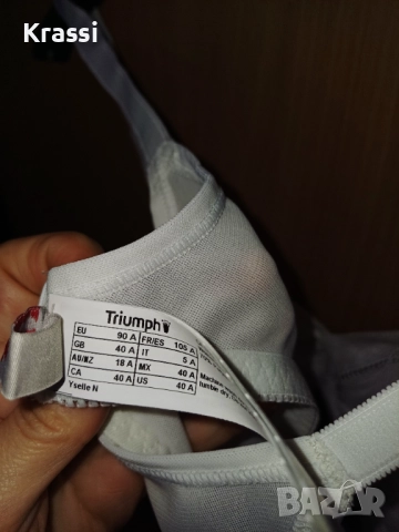 Triumph бял сутиен 90 А нов, снимка 5 - Бельо - 52594205