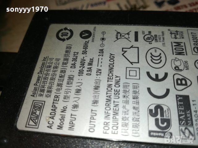 apd ac adapter 12v/3amp-внос sweden 3010202056, снимка 17 - Други - 30614031