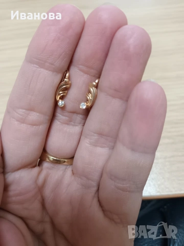 Златни руски обици и пръстен 14 к, снимка 10 - Обеци - 54064349