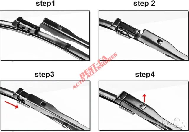 Комплект чистачки за предно стъкло 65+40 cm. подходящи за Opel Crossland X (2017-2024), снимка 6 - Аксесоари и консумативи - 49281738