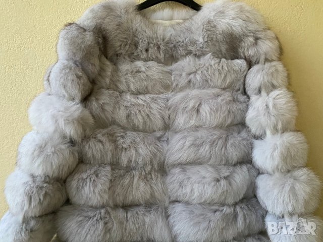 Палто на 3 части естествен косъм  , снимка 2 - Палта, манта - 42887564