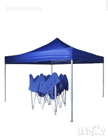 Сгъваема квадратна градинска шатра тип хармоника, снимка 2 - Градински мебели, декорация  - 54264164