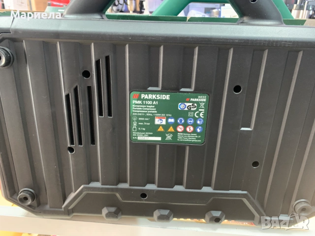 Преносим компресор Parkside PMK 1100 A1, 8 бара, 240V, 180 л/мин, снимка 6 - Други стоки за дома - 53974622