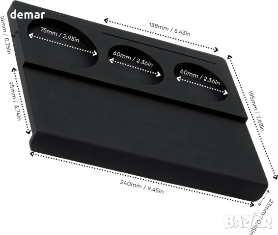 Normcore Espresso Tamping Station V3, Силиконова подложка за набиване на кафе, черна, снимка 5 - Други стоки за дома - 48718057