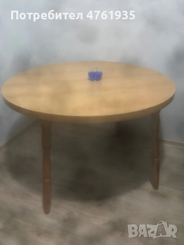 Дървена, разтегателна трапезна маса, снимка 3 - Маси - 54321746